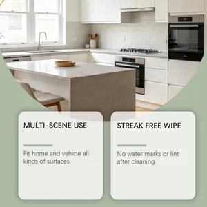 Multipurpose cleaning cloth for streak-free kitchen surfaces and home cleaning.