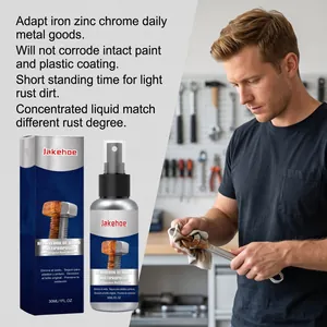 Multipurpose rust remover spray for metal tools with 30ml retail packaging box.