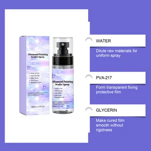 Detailansicht der Inhaltsstoffe des Versiegelungssprays für Diamantmalerei Glanz-Finish