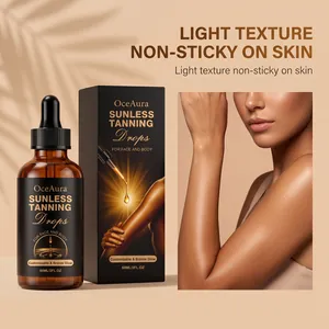 Gocce autoabbronzanti OceAura per viso e corpo per un bagliore bronzato naturale