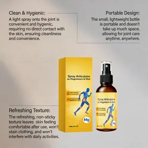 Gewrichtsverzorgingsspray met magnesium en honing voor verlichting in draagbare 60ml fles.