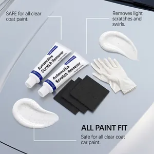 Détails du kit de réparation de rayures auto avec texture de pâte et applicateurs