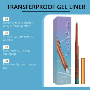Détail du crayon eye-liner gel argenté #05 avec formule longue durée sans transfert