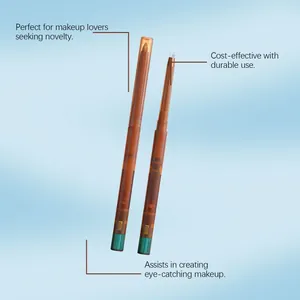 Vue détaillée du crayon eye-liner gel pailleté argenté pour un maquillage des yeux.