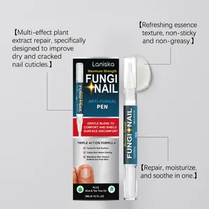 Detailansicht der Laniska Anti-Pilz-Stift-Essenz mit fettfreier Textur zur Nagelreparatur.