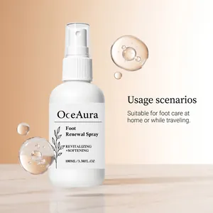 OceAura Foot Renewal Spray 100ml for revitalizing and softening foot care at home.