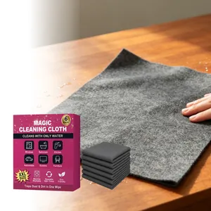 Paño de Limpieza de Microfibra Mágico Super Absorbente Sin Pelusa Toalla Reutilizable Para Cocina Ventana Coche Vidrio Hogar