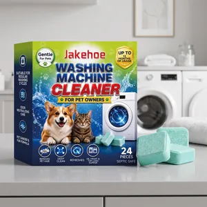 Jakehoe Καθαριστικό Πλυντηρίου Ταμπλέτες για Ιδιοκτήτες Κατοικιδίων Αναβράζον Βαθύς Καθαρισμός Αποσμητικό Αφαίρεση Λεκέδων Καθαριστικό Κάδου