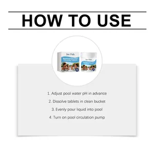Instrucciones para tabletas multifunción de limpieza de piscinas Jue Fish de agua