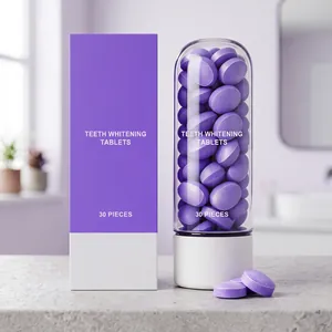 Tablettes de Dentifrice Blanchissant les Dents Violettes Tablettes de Soins Bucco-Dentaires Portables pour une Haleine Fraîche Idéales pour les Voyages