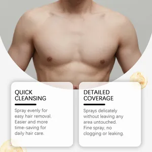 Spray dépilatoire pour le corps des hommes, couverture précise et rapide