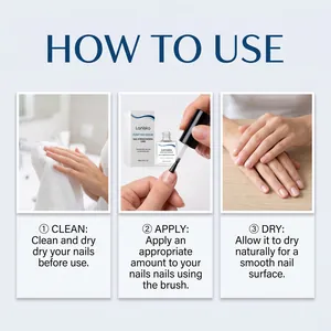 Step-by-step instructions for Laniska nail strengthening and purifying serum application