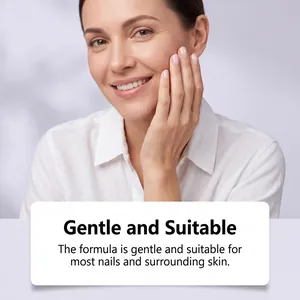 Close-up detail of gentle nail care essence formula suitable for most skin types