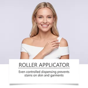 Detail showing skin-safe body glue roller applicator for securing garments