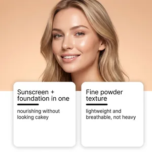 Λεπτομέρεια ενυδατικού make-up για φυσικό, λαμπερό αποτέλεσμα και κάλυψη.