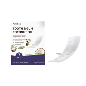 Tiras blanqueadoras Oralhoe con aceite de coco para encías sensibles, 7 uds