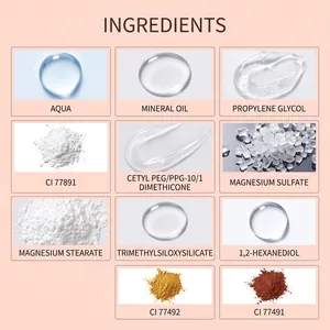 Vista detallada de la lista de ingredientes de la crema esencia Zephoco CC