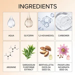 Detalle de ingredientes para el cuidado de la piel con aceites y extractos naturales