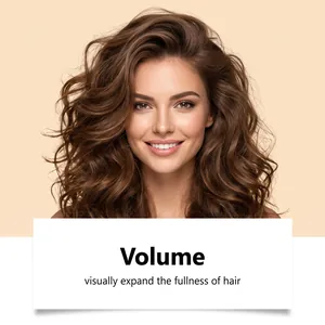 Close-up of voluminous wavy brown hair demonstrating shampoo hair fullness effect