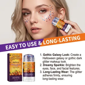 Stick glitterato Zephoco Halloween con applicazione sul viso e caratteristiche dettagliate