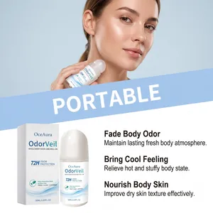 Roll-on corporal OceAura protección 72h para piel fresca y fragancia de larga duración