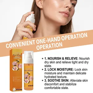 Vista dettagliata dello spray al veleno d'api Laniska per nutrire e lenire la pelle