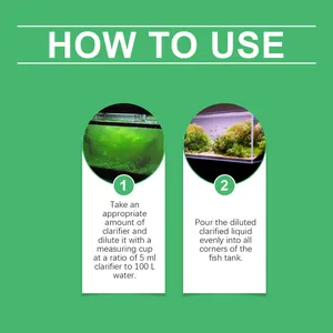 Step by step guide showing how to use aquarium water clarifier for a clean fish tank.