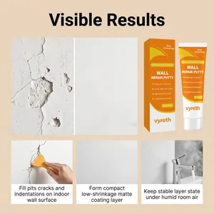 Risultati riparazione pareti per riempire fessure con lo stucco opaco vyreth utile