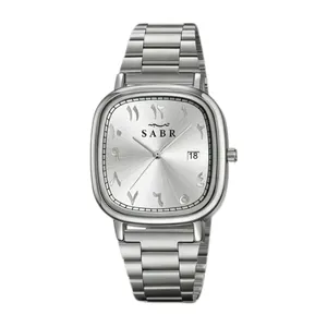 Herren Retro Quadrat Business Quarzuhr Wasserdicht Edelstahl Legierung Armbanduhr Mit Datum Und Arabischen Ziffern