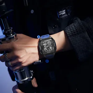 SMAEL men's digital sports watch with LED luminous display and 50m water resistance