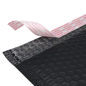 Duurzame zwarte bubbel enveloppe met zelfklevende strip voor verzending