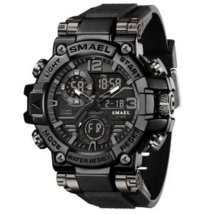 SMAEL men's digital sports watch with waterproof and luminous tactical design features.