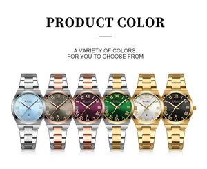 Curren 9095 women's quartz watches in multiple dial colors and gold silver finishes