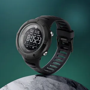 TOMI Sport Digitaluhr Für Herren Wasserdicht Multifunktional Großes Zifferblatt LED Hintergrundbeleuchtung Silikonarmband
