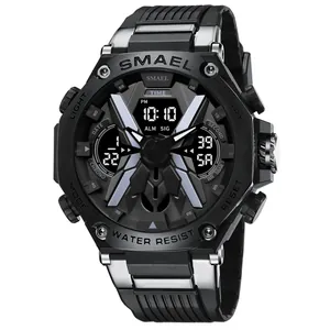 SMAEL men's sports watch with dual display, waterproof and luminous for outdoor use