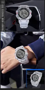 SMAEL transparent multi-functional digital sports watch with waterproof features