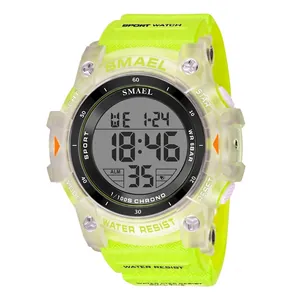 Digital Sports Watch 50M Waterproof Outdoor Military Style Chronograph LED Backlight Date Alarm Rubber Strap Watch for Men
