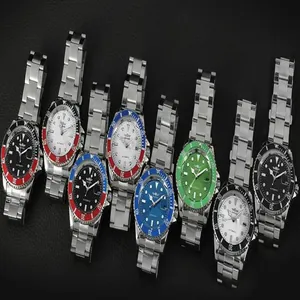 WINNER automatic mechanical watches with colorful rotating bezels and steel bands