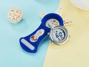 Digital silicone nurse watch with cartoon nurse detail and separated watch head component