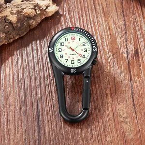 Lichtgevende outdoor karabijnhorloge voor sportrugzakken en riemen