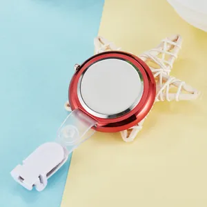 Red quartz nurse watch with clip-on design for medical professionals and nursing students
