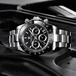 Pagani Design 1644 luxury men's chronograph quartz watch with stainless steel bracelet