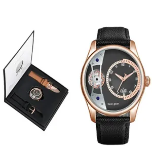 Detailansicht des Herrenuhren-Geschenksets inklusive zusätzlichem Lederarmband.