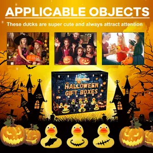 Halloween rubber duck advent calendar 24-day countdown gift box with cute toy ducks