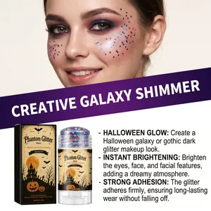 Primer plano del stick de purpurina Zephoco Halloween con efecto de brillo de estrellas