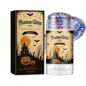 Barra de Purpurina Zephoco Phantom para cuerpo, rostro y cabello para maquillaje Halloween