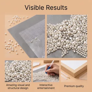 Dettaglio del kit di pittura diamante con perle fai da te con motivi molto intricati