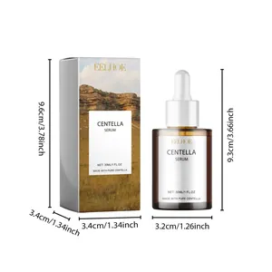 Exact dimensions of EELHOE Centella Serum bottle and packaging box for product details.