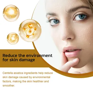 Detail of Centella asiatica ingredients helping to reduce skin damage for healthier look