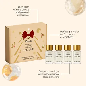 Christmas perfume advent calendar gift set featuring four unique scented perfumes.